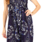 Sakkas Valdis Women's Boho Harem Loose Baggy Jumpsuit Pants Elephant Smock Elastic