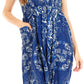 Sakkas Valdis Women's Boho Harem Loose Baggy Jumpsuit Pants Elephant Smock Elastic