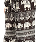 Sakkas Lilja Women's Loose Wide Leg Printed Elephant Pants Elastic Waist w/Pockets