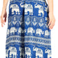 Sakkas Lilja Women's Loose Wide Leg Printed Elephant Pants Elastic Waist w/Pockets