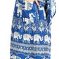 Sakkas Lilja Women's Loose Wide Leg Printed Elephant Pants Elastic Waist w/Pockets