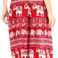Sakkas Lilja Women's Loose Wide Leg Printed Elephant Pants Elastic Waist w/Pockets