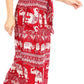 Sakkas Lilja Women's Loose Wide Leg Printed Elephant Pants Elastic Waist w/Pockets