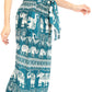 Sakkas Lilja Women's Loose Wide Leg Printed Elephant Pants Elastic Waist w/Pockets