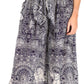 Sakkas Lilja Women's Loose Wide Leg Printed Elephant Pants Elastic Waist w/Pockets