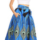 Pantalones Sakkas Sora Anchos de Pierna Suelta Estampado Ankara Africano Casuales con Cintura Elástica para Mujer