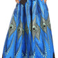 Pantalones Sakkas Sora Anchos de Pierna Suelta Estampado Ankara Africano Casuales con Cintura Elástica para Mujer