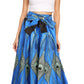 Pantalones Sakkas Sora Anchos de Pierna Suelta Estampado Ankara Africano Casuales con Cintura Elástica para Mujer