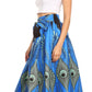 Pantalones Sakkas Sora Anchos de Pierna Suelta Estampado Ankara Africano Casuales con Cintura Elástica para Mujer