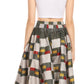 Pantalones Sakkas Sora Anchos de Pierna Suelta Estampado Ankara Africano Casuales con Cintura Elástica para Mujer