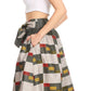 Pantalones Sakkas Sora Anchos de Pierna Suelta Estampado Ankara Africano Casuales con Cintura Elástica para Mujer