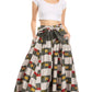 Pantalones Sakkas Sora Anchos de Pierna Suelta Estampado Ankara Africano Casuales con Cintura Elástica para Mujer