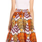 Pantalones Sakkas Sora Anchos de Pierna Suelta Estampado Ankara Africano Casuales con Cintura Elástica para Mujer