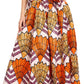 Pantalones Sakkas Sora Anchos de Pierna Suelta Estampado Ankara Africano Casuales con Cintura Elástica para Mujer