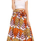 Pantalones Sakkas Sora Anchos de Pierna Suelta Estampado Ankara Africano Casuales con Cintura Elástica para Mujer