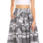 Pantalones Sakkas Sora Anchos de Pierna Suelta Estampado Ankara Africano Casuales con Cintura Elástica para Mujer