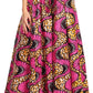 Pantalones Sakkas Sora Anchos de Pierna Suelta Estampado Ankara Africano Casuales con Cintura Elástica para Mujer