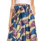 Pantalones Sakkas Sora Anchos de Pierna Suelta Estampado Ankara Africano Casuales con Cintura Elástica para Mujer