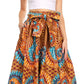 Pantalones Sakkas Sora Anchos de Pierna Suelta Estampado Ankara Africano Casuales con Cintura Elástica para Mujer