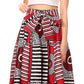 Pantalones Sakkas Sora Anchos de Pierna Suelta Estampado Ankara Africano Casuales con Cintura Elástica para Mujer