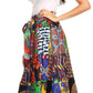 Pantalones Sakkas Sora Anchos de Pierna Suelta Estampado Ankara Africano Casuales con Cintura Elástica para Mujer