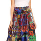 Pantalones Sakkas Sora Anchos de Pierna Suelta Estampado Ankara Africano Casuales con Cintura Elástica para Mujer
