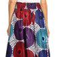 Pantalones Sakkas Sora Anchos de Pierna Suelta Estampado Ankara Africano Casuales con Cintura Elástica para Mujer