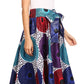 Pantalones Sakkas Sora Anchos de Pierna Suelta Estampado Ankara Africano Casuales con Cintura Elástica para Mujer