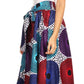 Pantalones Sakkas Sora Anchos de Pierna Suelta Estampado Ankara Africano Casuales con Cintura Elástica para Mujer