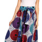 Pantalones Sakkas Sora Anchos de Pierna Suelta Estampado Ankara Africano Casuales con Cintura Elástica para Mujer