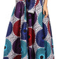 Pantalones Sakkas Sora Anchos de Pierna Suelta Estampado Ankara Africano Casuales con Cintura Elástica para Mujer