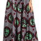 Pantalones Sakkas Sora Anchos de Pierna Suelta Estampado Ankara Africano Casuales con Cintura Elástica para Mujer