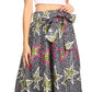 Pantalones Sakkas Sora Anchos de Pierna Suelta Estampado Ankara Africano Casuales con Cintura Elástica para Mujer