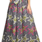 Pantalones Sakkas Sora Anchos de Pierna Suelta Estampado Ankara Africano Casuales con Cintura Elástica para Mujer