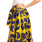 Pantalones Sakkas Sora Anchos de Pierna Suelta Estampado Ankara Africano Casuales con Cintura Elástica para Mujer