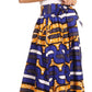 Pantalones Sakkas Sora Anchos de Pierna Suelta Estampado Ankara Africano Casuales con Cintura Elástica para Mujer