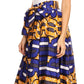 Pantalones Sakkas Sora Anchos de Pierna Suelta Estampado Ankara Africano Casuales con Cintura Elástica para Mujer