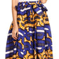 Pantalones Sakkas Sora Anchos de Pierna Suelta Estampado Ankara Africano Casuales con Cintura Elástica para Mujer