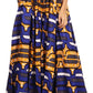 Pantalones Sakkas Sora Anchos de Pierna Suelta Estampado Ankara Africano Casuales con Cintura Elástica para Mujer