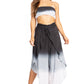 Sakkas Vanessa Women's Bandeau Tube Top & Wide leg Gaucho Pants Set Palazzo Boho - Buy One Get One