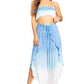 Sakkas Vanessa Women's Bandeau Tube Top & Wide leg Gaucho Pants Set Palazzo Boho - Buy One Get One
