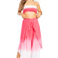 Sakkas Vanessa Women's Bandeau Tube Top & Wide leg Gaucho Pants Set Palazzo Boho - Buy One Get One