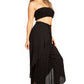 Sakkas Vanessa Women's Bandeau Tube Top & Wide leg Gaucho Pants Set Palazzo Boho - Buy One Get One