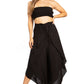 Sakkas Vanessa Women's Bandeau Tube Top & Wide leg Gaucho Pants Set Palazzo Boho - Buy One Get One
