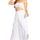 Sakkas Vanessa Women's Bandeau Tube Top & Wide leg Gaucho Pants Set Palazzo Boho - Buy One Get One