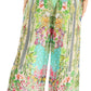 Pantalones palazzo anchos Sakkas Anie, holgados, informales, bohemios, con estampado floral para mujer