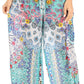 Pantalones palazzo anchos Sakkas Anie, holgados, informales, bohemios, con estampado floral para mujer