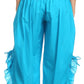 Sakkas Loore Womens Wide Leg Gaucho Pants Cotton with Pockets and Smock Waist