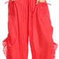 Sakkas Loore Womens Wide Leg Gaucho Pants Cotton with Pockets and Smock Waist