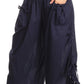 Sakkas Loore Womens Wide Leg Gaucho Pants Cotton with Pockets and Smock Waist